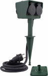REV 0595009555 Gartensteckdose 4fach  Schwarz, Grue