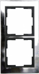 GAO 2fach Rahmen  Modul Edelstahl (glaenzend) EFV00