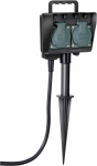 Brennenstuhl 1154430 Gartensteckdose 2fach  Schwar