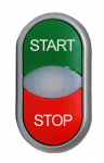 MM216702 Schrack Technik Doppeldrucktaste tastend beleuchtet rot/grün "STOP/START"