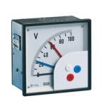 WQ96DIN_Min_Max_sek5A_UH24VAC/DC Muller Ziegler Moving-Iron Measuring Instrument with limit contacts for Current (RMS) at current transformer