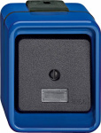 Merten  Komplett Kreuzschalter  Blau 370775