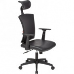 Кресло BN_Cm_EChair-650 TPU кожзам черный, пластик черный