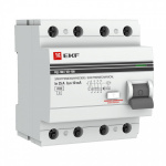 Выключатель дифференциального тока (УЗО) 4п 40А 100мА тип AC ВД-100 PROxima (электромех.) EKF elcb-4-40-100-em-pro
