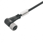 1108770010 Weidmueller Sensor-actuator Cable (assembled) / Sensor-actuator Cable (assembled), One end without connector, M12, No. of poles: 3, Cable length: 0.1 m, Socket, angled