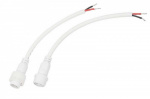 Соединительный кабель (2pin) герметичный (IP67) 2х1.0кв.мм 300В бел. Rexant 11-9820