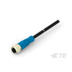 T4151310002-001 TE Connectivity M12  Cable Assembly Single Ended Female Straight / 500 mm PVC Cable, 2 wire / UNShielded