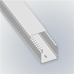 60.60.88 Unex Unex slotted trunking 60x60 in U43X / Fire safety: Glow-wire test at 960°C. / The cover is easy to mount and remove, while providing a very safe fixing.