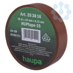 Изолента ПВХ 15мм (рул.10м) d60мм корич. HAUPA 263816