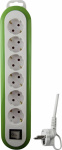 GAO 0558 Steckdosenleiste mit Schalter 6fach Weiss,