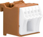 Klemmblock   Braun, Weiss 6polig  63 A  230 V  Hage