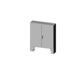 SCE-606016LP Saginaw 2DR LP Enclosure / ANSI-61 gray powder coating inside and out. Optional sub-panels are powder coated white.