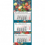 Календарь настен,2020,ПРЕМ ТРИО Цветы,офс,340х840, 1200004