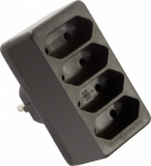 as - Schwabe 48412  Steckdosen-Verteiler Schwarz