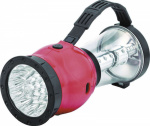 Фонарь 19/24LED 29318 (4В 2.3А-ч 220В пласт. крас. короб) Camelion 10474