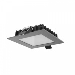 Светильник светодиодный Downlight 110х110х25 12Вт 3000К IP44 встроен. квадратный RAL7045 сер. мат. VARTON V1-R0-H0354-10000-4401230