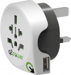 Q2 Power 1.100130 Reiseadapter  World to Great Bri