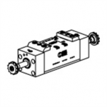 7053022400 Metal Work Valve ISO 1 5599/1 5/3 electro-pneumatic slave monostable in line with spring mechanical closed centres