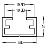 833540 General Electric PolySafe Aluminium Profile Enclosure width 1250mm Profile lenght 1218mm