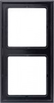 Jung 2fach Rahmen Abdeckung  Schwarz LS982SW