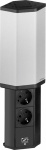 EVOline 159345000300 Steckdosenturm 2fach Schwarz,