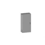 SCE-MOD84X4018 Saginaw 1DR MOD Enclosure / ANSI-61 gray powder coating inside and out. Sub-panels are powder coated white.