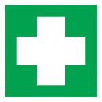Наклейка знак медицинского назначения "Аптечка первой медицинской помощи" 200х200мм Rexant 56-0071