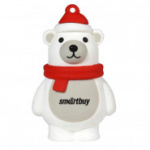 Флеш-память Smartbuy 16GB Wild series Белый Медведь (SB16GBPolarBearW)